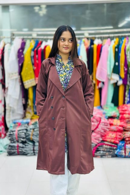 Premium Winter Long Coat - Coffee