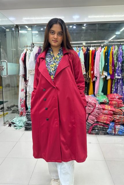 Premium Winter Long Coat - Red